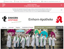 Tablet Screenshot of einhorn-apotheke-bockenem.com